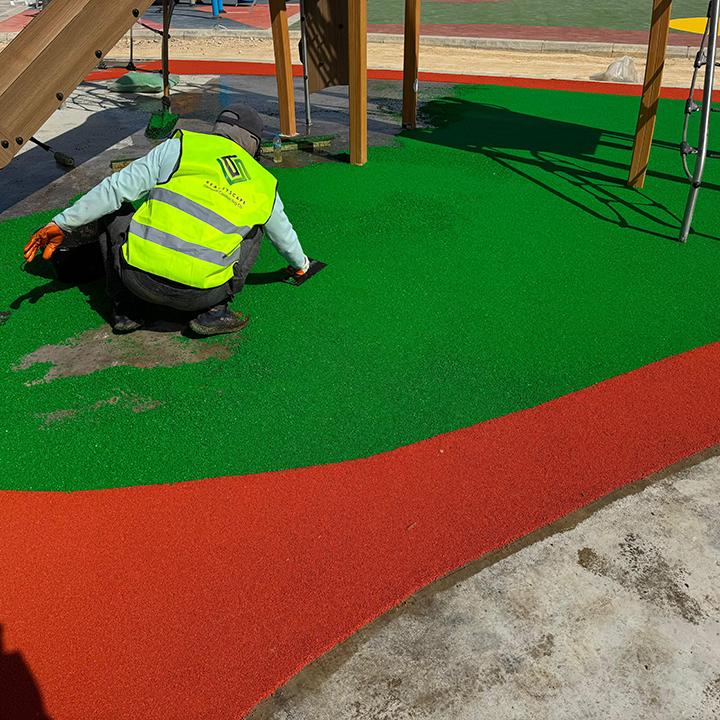 الأرضيات المطاطية